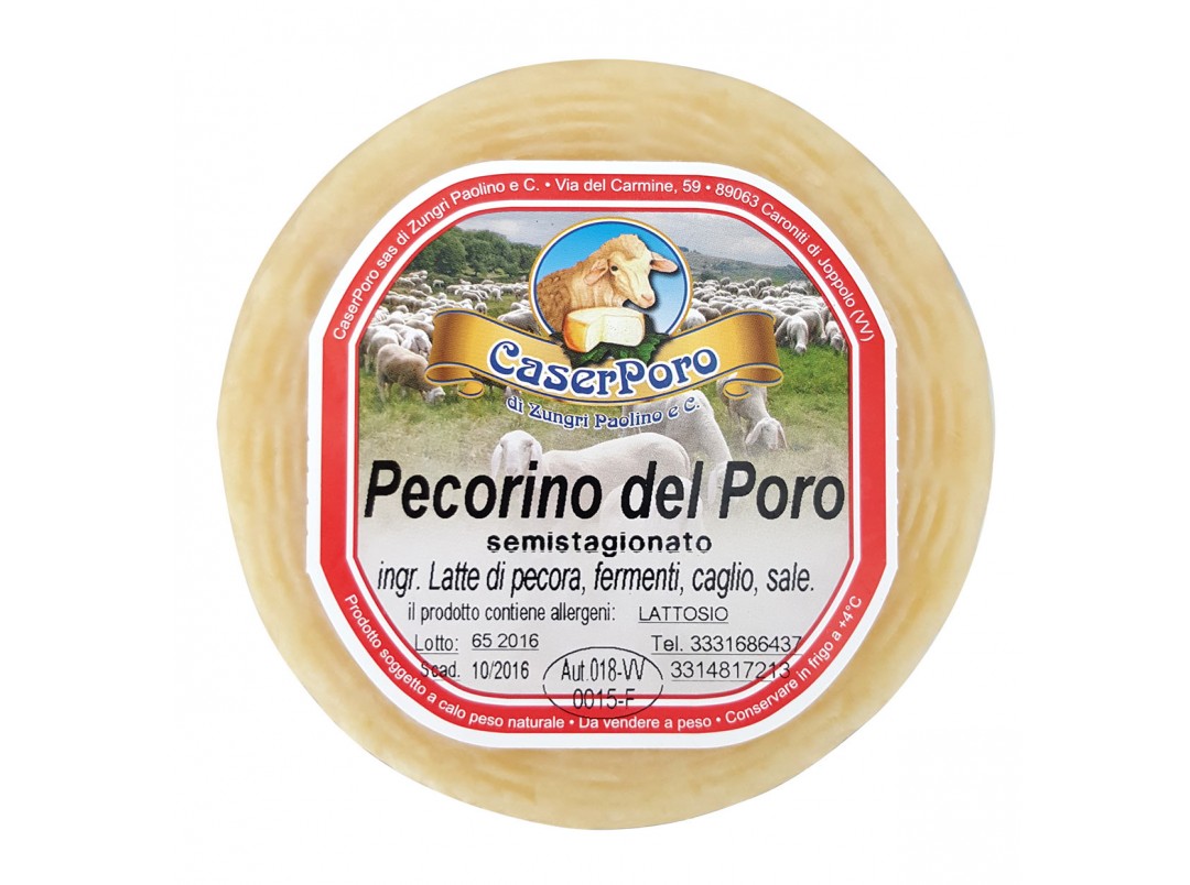 Pecorino Del Monte Poro Dop a Latte Crudo