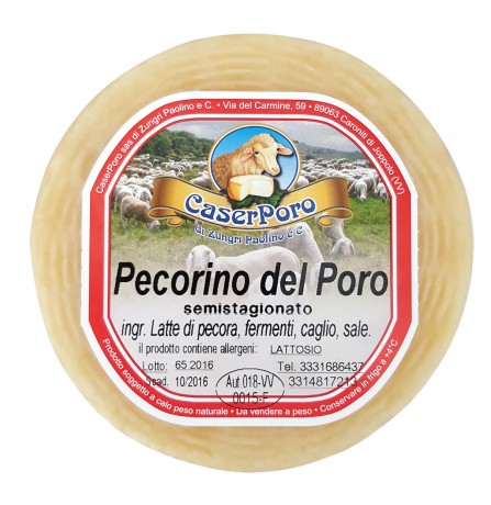 Pecorino Del Monte Poro Dop a Latte Crudo